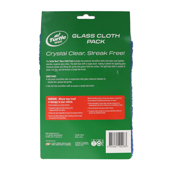 Turtle Wax Glass Cloth 45x45cm 2PK