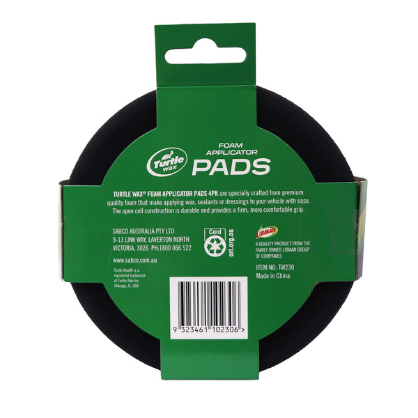 Turtle Wax Foam Applicator Pads 4pk
